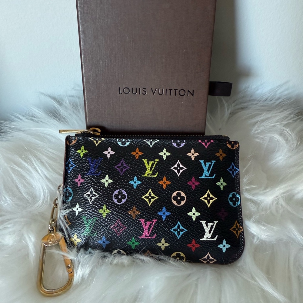 Louis Vuitton Black Multicolor Monogram Wristlet
